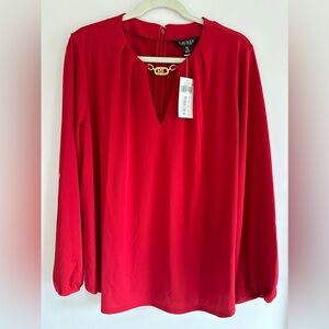 Ralph Lauren top with gold detail. Size 2x